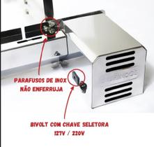 Grill giratório 6 espetos (340x620x460) inox motor lado esquerdo - laurindos