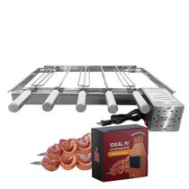 Grill Giratório Inox 5 Espetos para Churrasqueiras Pré Moldada Issi Grill Grill Giratório Inox 5 Espetos para Churrasqueiras Pré Moldada Issi Grill