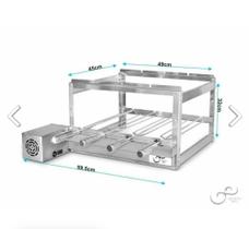 Grill Giratório para Churrasqueira 4 Espetos