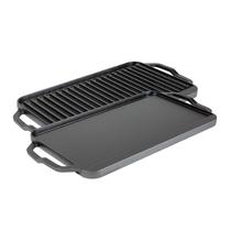 Grill Griddle Lodge 19,5 x 10 em ferro fundido reversível fabricado nos EUA