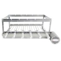 Grill Inox Churrasqueira Elétrica Giratória 6 Espetos Bi Volts - Brasa Grill