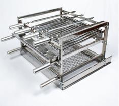 Grill Manual 4 Espetos Em Inox 430 Com Grelha Argentina - Soberano Grill