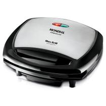 Grill Mondial G-07 220V Inox 2 em 1 1000W - Preto/Inox