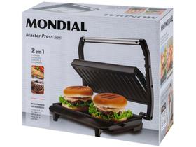Grill Mondial PG-01 Master Press 2 em 1 Retangular 1000W Antiaderente