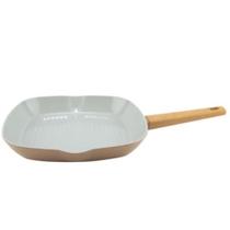 Grill Norma em Alumínio com Revestimento Antiaderente Cerâmico Fendi e Fundo de Indução 28cm 2,1L - Fracalanza