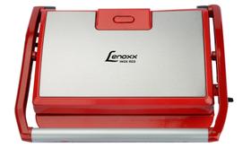 Grill Panini Lenoxx Pgr155 Inox Red 220V