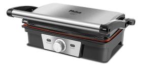 Grill Philco Pgr19pi Inox Antiaderente Redstone 1500w Cor Preto com Prata