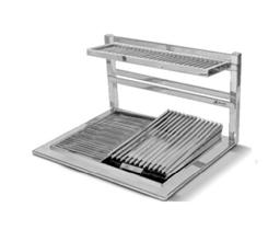 Grill pratique slim med ate 80 x 50cm inox 304 - jx metais