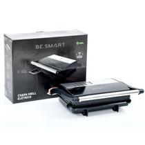 Grill Sanduicheira Elétrica Be.Smart Abertura 180º Premium 1000 Watts Prata 220V