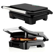 Grill Sanduicheira Mallory ChefPro 900W Black Inox Antiaderente Com Coletor Gordura Grill Sanduicheira Mallory ChefPro 900W Black Inox Antiaderente Com Coletor Gordura