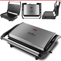 Grill Sanduicheira Misteira Tipo Prensa Elétrica Inox Britânia BGR27I Press 2 em 1 850W