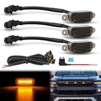 Grille Marker Light Nilight 3PCS 4LED Amber para Ford F-150