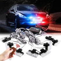 Grille Strobe Lights Sidaqi Red Blue 16LED Car Truck 12V