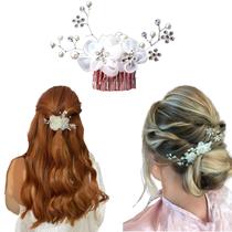 Grinalda Cabelo De Noiva Arranjo Acessório Enfeite Pente A17