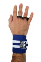 Grip com Munhequeira Azul com Branco Proteção Mão