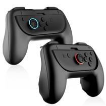Grip Lyvix para Nintendo Switch 2/1 Joy-Con Black, pacote com 2