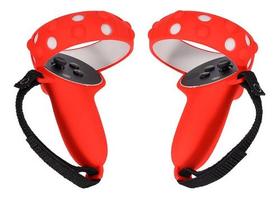 Grip Silicone Para Controle Oculus Quest 2 Proteção Vermelho
