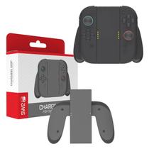 Grip Suporte Carregador Para Nintendo Switch 2 Joy-Con Preto - TopWolf