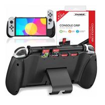 Grip Suporte De Mão Stand Para Nintendo Switch e Oled Slot Para 4 Jogos Preto - Dobe