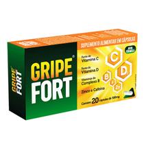 Gripe Fort 500mg Eurofito Vitamina B C D c/ 20 Cápsulas