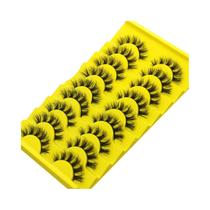 GROINNEYA-3D Cílios Mink, Extensão Natural dos Cílios Falsos, Maquiagem Soft Cross Wispy