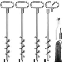 Ground Anchors SELEWARE 43 cm, pacote com 4 kits de aço espiral