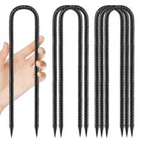 Ground Stakes QNLONG Heavy Duty, 30 cm, vergalhão em U, 6 unidades