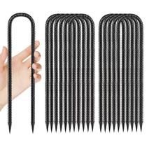 Ground Stakes QNLONG Rebar 30 cm Heavy Duty U Hook 12 unidades Ground Stakes QNLONG Rebar 30 cm Heavy Duty U Hook 12 unidades