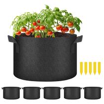 Grow Bags YSSOA, tecido não tecido de aeração de 7 galões, pacote com 5