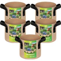 Grow Bags YSSOA, tecido não tecido pesado de 1 galão, pacote com 5 Grow Bags YSSOA, tecido não tecido pesado de 1 galão, pacote com 5