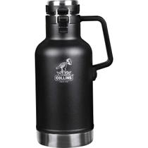 Growler Térmico Collins Aço Inox Parede Dupla 1,9L Preto