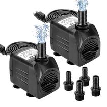 GROWNEER Bomba Submersível 2 Unidades 550GPH 30W Ultra Silenciosa para Fonte, 2000L/H, Elevação Máxima de 2,2m, 3 Bicos para Aquário, Tanque de Peixes, Lago, Hidroponia, Estátuas