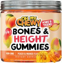 Growth Gummies OH MY CHEWY, com preenchimento central, aumento de altura em 60 ct
