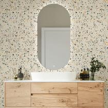 Grudado Papel De Parede Lavável Granilite Turquesa - 4 folhas Grudado Papel De Parede Lavável Granilite Turquesa - 4 folhas