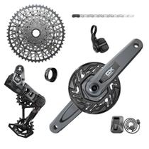Grupo de Peças SRAM GX T-Type Eagle E-MTB Bosch AXS (GX Bosch ISIS 160 T-Type 36T corrente 126 elos Cassete XS-1275 10-52T)
