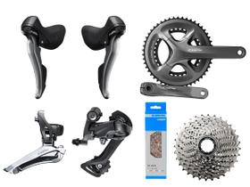 Grupo Shimano Claris R2000 STI 2x8V 11-32D SGS Com Pedivela