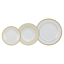 Gs marisol jg jantar porcelana dourado 18pç