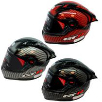 Gt racing design carbon fiber capacete
