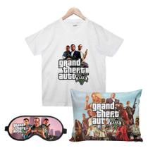 GTA V Grand Theft Auto Camisa, Almofada e Máscara de dormir - Caniks BR