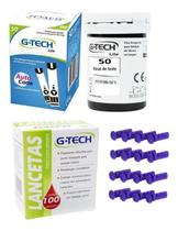 GTech Lite 50 Fitas Tiras ia mais 100 Lancetas Reagentes GTech Lite Glicemia