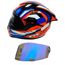 GTRacing Bolt Vermelho Com Azul e Branco FW3 + Viseira Revo FW3 GTRacing Bolt Vermelho Com Azul e Branco FW3 + Viseira Revo FW3