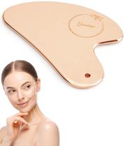 Gua Sha Facial GUASHAPE - Aço Inoxidável com Acabamento em Ouro Rosa