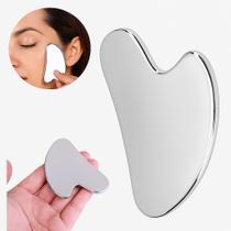 Gua Sha Inox Placa Massagem Drenagem Raspagem Pele Facial Gua Sha Inox Placa Massagem Drenagem Raspagem Pele Facial