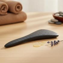 Gua Sha Massagem Pedra Obsidiana Preta Facial 1 - Gold