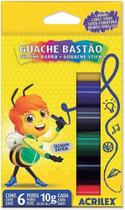 Guache bastao 6 cores acrilex 20070000