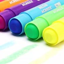 Guache Bastão Neon 6 Cores Acrilex -