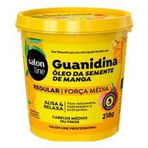 Guanidina Salon Line Alisa e Relaxa Óleo de Semente de Manga Regular Força Média Cabelos Médios ou Finos 218g Guanidina Salon Line Alisa e Relaxa Óleo de Semente de Manga Regular Força Média Cabelos Médios ou Finos 218g