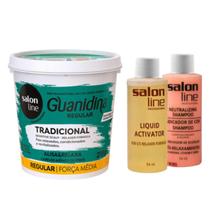 Guanidina Salon Line Tradicional Regular Alisa e Relaxa - Força Média 218gr Guanidina Salon Line Tradicional Regular Alisa e Relaxa - Força Média 218gr