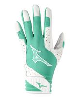 Guante para batear de softbol Mizuno Finch acolchonado Blanco-Menta Talla L Guante para batear de softbol Mizuno Finch acolchonado Blanco-Menta Talla L