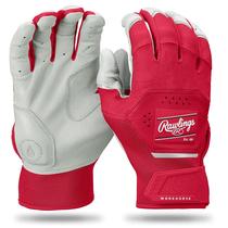 Guantes de Bateo Rawlings Workhorse para Adulto Blanco/Escarlata Guantes de Bateo Rawlings Workhorse para Adulto Blanco/Escarlata